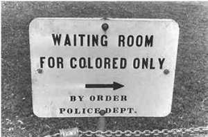 Waiting Room for Colored only